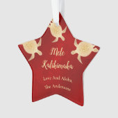 Goudschildpadden | Mele Kalikimaka | Kerstmis Ornament (voorkant)