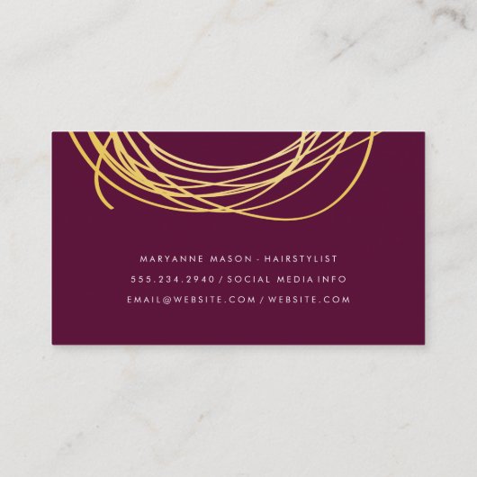 Goudschillen | Modern geometrisch Visitekaartje (Achterkant)