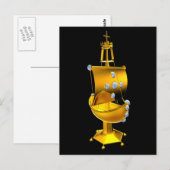 goudschip briefkaart (Voorkant / Achterkant)