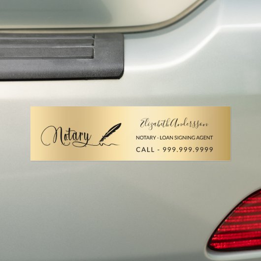 Goudschrift van de leninggever bumpersticker (Op auto)