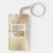  Goudschuim met metalen folie Sleutelhanger (achterkant)