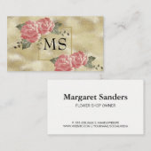 goudschuimmachine | Elegante bloemen Visitekaartje (Voorkant / Achterkant)