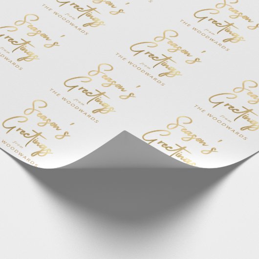 Goudscript voor persoonlijke sessies cadeaupapier (Hoek)