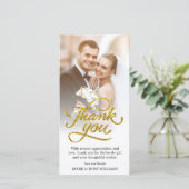 goudscript | Wedding Dank je wel kaart (Staand voorkant)