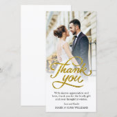 goudscript | Wedding Dank je wel kaart (Voorkant / Achterkant)