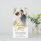 goudscript | Wedding Dank je wel kaart (Staand voorkant)