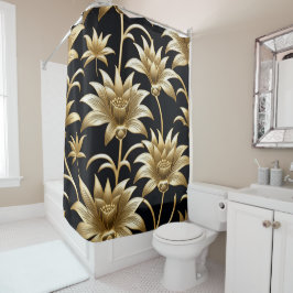 Goudse bloemen douchegordijn