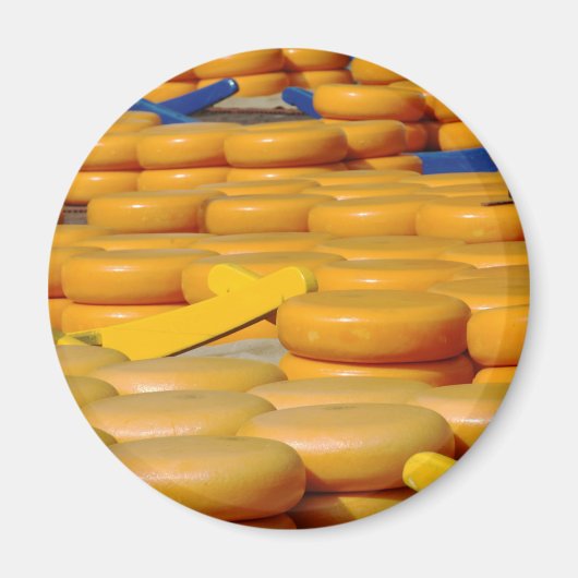 Goudse kaas op kaasmarkt Alkmaar Magneet (Voorkant)