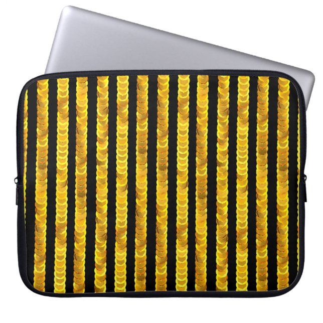 Goudsequenties Laptop Sleeve (Voorkant)