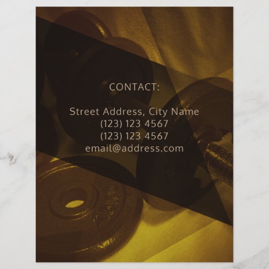 Goudshaven modern abstract afbeelding flyer (Achterkant)