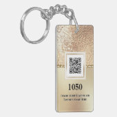  Goudsher metalen folie | Logo kamernummer Sleutelhanger (Voorkant Links)