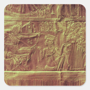 Goudsher, Tutankhamun's schatkist Vierkante Sticker
