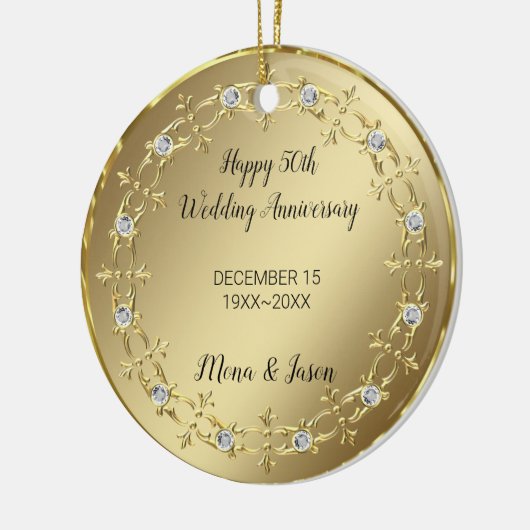 goudsieraad met diamant keramisch ornament (Links)