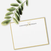 Goudsimpele chic minimalist monogram notitiekaartje