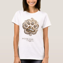 Goudslaande PROUD DOG Slogan Ontwerp