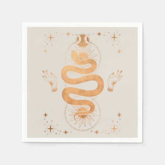 Goudsnake tarot card sun mabq seance servet (Voorkant)