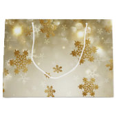 goudsneeuwvlokken groot cadeauzakje (Voorkant)