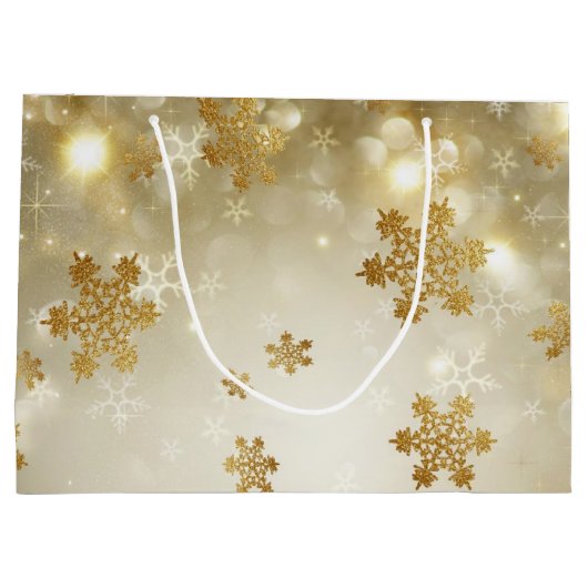 goudsneeuwvlokken groot cadeauzakje (Achterkant)