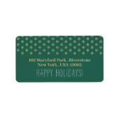 goudsneeuwvlokken, kerstmis etiket (Voorkant)