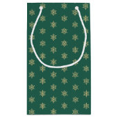 goudsneeuwvlokken, kerstmis klein cadeauzakje (Achterkant)