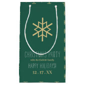 goudsneeuwvlokken, kerstmis klein cadeauzakje (Voorkant)