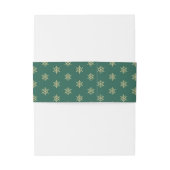 goudsneeuwvlokken, kerstmis uitnodigingen wikkel (Achterkant Voorbeeld)