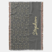 Goudsneeuwvlokken op grijs deken (Voorkant Verticaal)