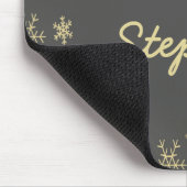 Goudsneeuwvlokken op grijs muismat (Hoek)