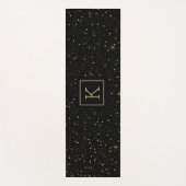 Goudsparken en glitter en zwart yogamat (Voorkant)