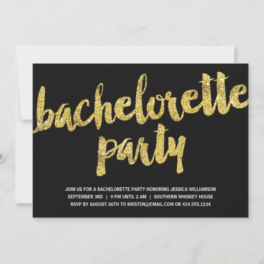 Goudsparken | Glitter Kijk Bachelorette Party Kaart (Voorkant)