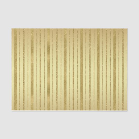 Goudsparken - Glitter stripes met goudpels Tissuepapier (Voorkant)