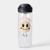 Goudsparken harten drink Monogram Waterfles (Achterkant)