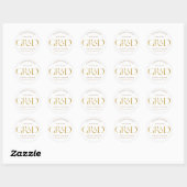 goudsparkle elegant script afstuderen Sticker (Vel)