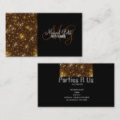 Goudsparkle-evenementen en partijplanner visitekaartje (Voorkant / Achterkant)