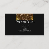 Goudsparkle-evenementen en partijplanner visitekaartje (Achterkant)