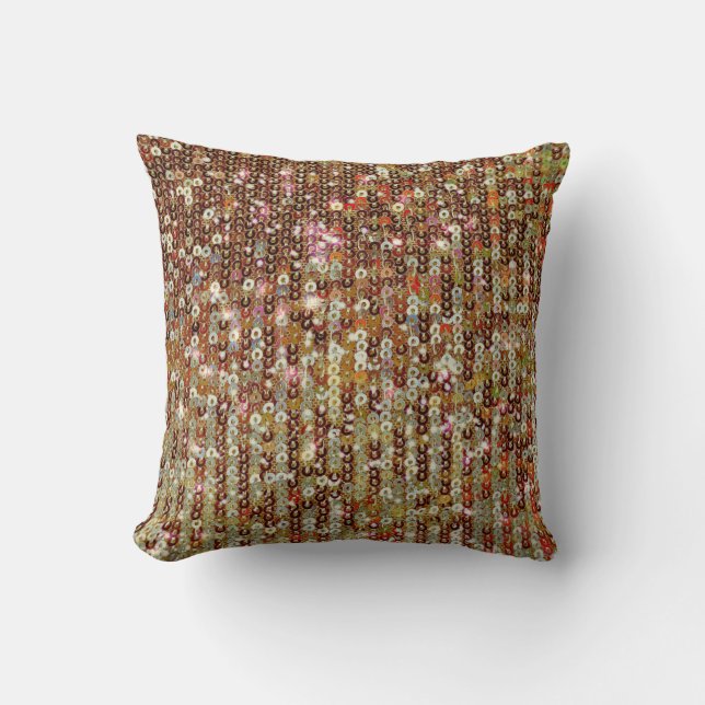 Goudsparkle-sequenpatroon Kussen (Voorkant)