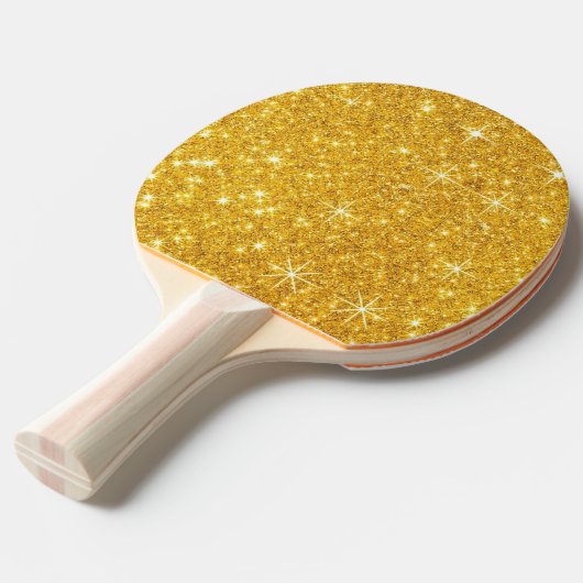 Goudsparkle Tafeltennisbatje (Voorkant Gekanteld)