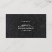 Goudsparkle | Zwart leder Visitekaartje (Achterkant)