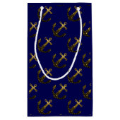 Goudsparren Anchor Patroon Monogram Klein Cadeauzakje (Achterkant)