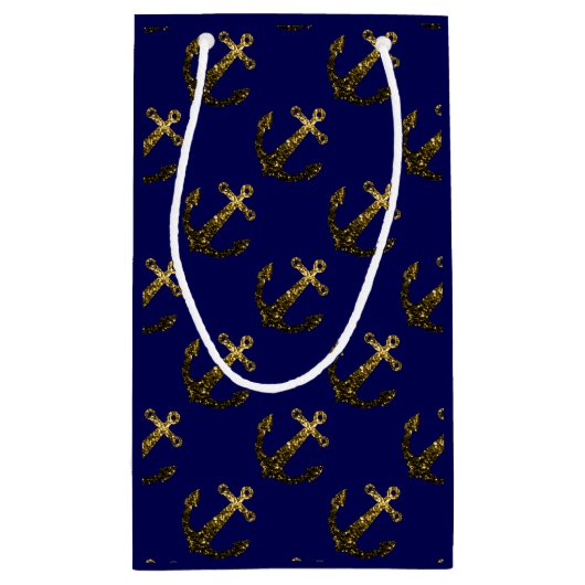 Goudsparren Anchor Patroon Monogram Klein Cadeauzakje (Achterkant)