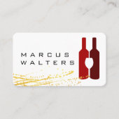 goudspat | Wijnflessen en glazen Logo Visitekaartje (Voorkant)