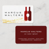 goudspat | Wijnflessen en glazen Logo Visitekaartje (Voorkant / Achterkant)