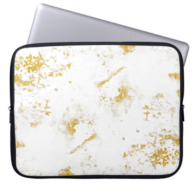 Goudspatten Textuur. Ontwerpelement ppplijn Laptop Sleeve (Voorkant)