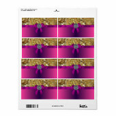 Goudspelen & magenta etiket (Full Sheet)