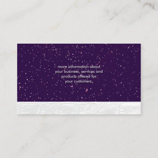 Goudspetters | Wit leder Visitekaartje (Achterkant)