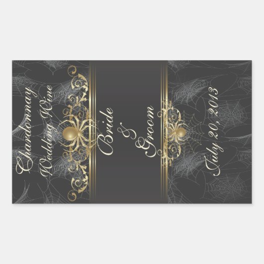 Goudspieren Sticker voor weddenschap met wijn (Voorkant)