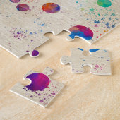 Goudspiraalvormig kleurstofplaatje voor de boomstr legpuzzel (Zijkant)