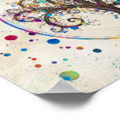 Goudspiraalvormig kleurstofplaatje voor de boomstr poster (Hoek)