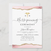 goudstaartepel Nurse pinning ceremonie Uitnodiging (Voorkant)