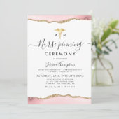 goudstaartepel Nurse pinning ceremonie Uitnodiging (Staand voorkant)